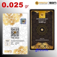 Minigold 0.025 Gram B Series Emas Murni Logam Mulia 24 Karat 0,025 Gr