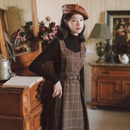 T Trendy Clothing | One-Piece Dress Winter Long Dress Strap Dress Woolen One-Piece Dress Two-Piece F