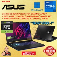 #RG329 USED ASUS ROG Gaming Laptop G712LW intel i7-10875H 16GBD4 1TB SSD NVIDIA RTX2070 RTX 2070 8G 