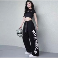 RUEAMLE BAGGY PANTS FOR WOMEN BASIC OVERSIZE SIMPLE KOREAN WOMEN Baggy Pants