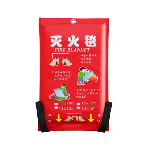 1pc fire blanket 1m x 1m Home kitchen fire certification fire escape Fire-fighting glass fiber