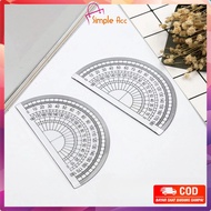EC DO-A108 Transparent Plastic Protractor 180 Degree Multifunctional 180 Half Circle Ruler/