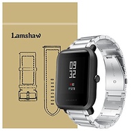 For Xiaomi Amazfit Bip Band, Lamshaw Stainless Steel Metal Replacement Straps for Xiaomi Huami Am...