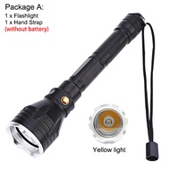 Asafee FL022D XM-L2 LED Super Bright Focus Diving Flashlight  Yellow Light 3-speed 1200LM  Underwate