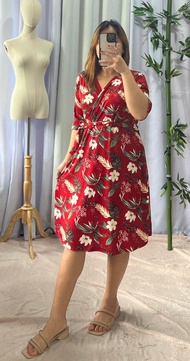 casual 3/4 plus size dress with 2 side pocket fit medium to 2xl