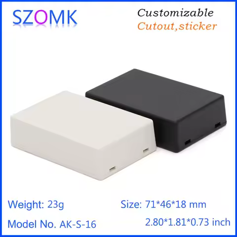 10Pcs 71*46*19mm hot sales plastic housing electronic project box szomk enclosure for pcb plastic el