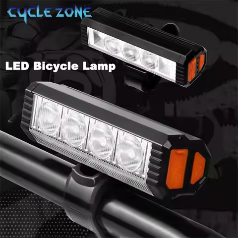 T6 LED Bright Bike Headlight Front Light Type-C Rechargeable Power Bank Easy to Install for MTB Road