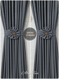 Gorden Jendela Minimalis Kupu Kupu Ikat Pita Embos Polimicro Terbaru