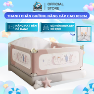 Thanh Chắn Giường Cho Bé Pakey Cải Tiến Khóa Kép Cố Định Thanh Chắn Giường Nâng Hạ 1 Bên 2 Bên Dễ Dà