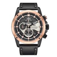 JAM TANGAN PRIA EVANS JAYDEN EJ-9589LT STRAP KULIT BERGARANSI MESIN 1THN