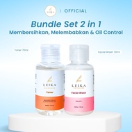 Leika Skincare Basic Pack 2 in 1 - Toner Facial Wash
