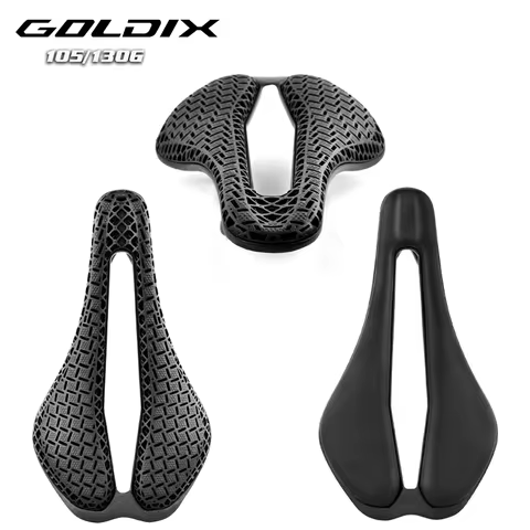 GOLDIX T68 3D Printing Road bike Saddle Ultralight Carbon Fiber Base Plate and Track TPU Printing Ob