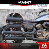 QJMOTOR SRV600 Modified Exhaust Pipe King Cobra Exhaust Pipe SRV600 Left RIght Exhaust Motorcycle