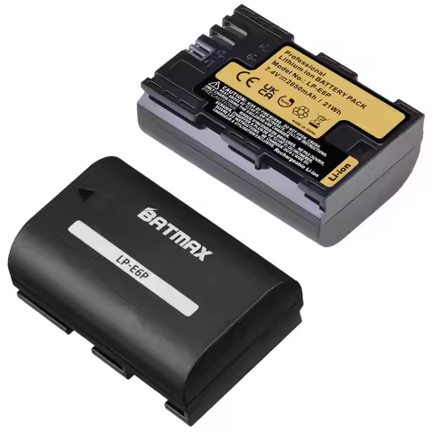 Batmax LP-E6P Battery 2850mAh LP E6P Bateria for Canon EOS R5 Mark II R5 R6 R7 R EOS 5DS R 5D Mark I