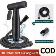 HITAM Sus304 Toilet Jet Shower Set Silver/Black Bidet Closet Jet Shower Bathroom Spray Toilet Seat Jet wasser Bidet Stainless