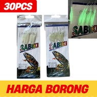 30Pcs Borong Udang UV Sabiki Apollo Hook ➕ Marusaigo hook #13/15/17 Killer Ikan Jenahak/Tanda/Senang