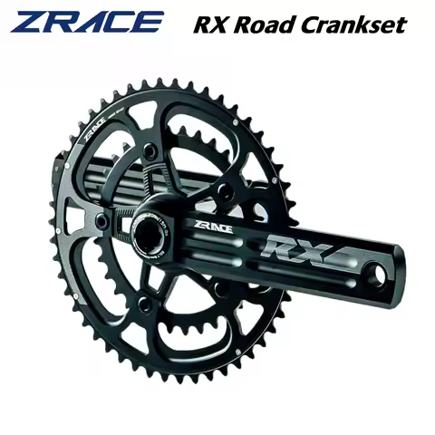 ZRACE RX Road Crankset Features High-Strength Hollow Aluminum Alloy Crank. Compatible with 2x10/2x11