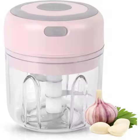Automatic Electric Garlic Crusher Speedy Blender Usb Portable 250Ml Garlic Chopper Mini Cordless Foo