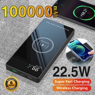 PowerBanks 22.5W 100000mAh Wireless PowerBank Fast Charging PD18W Power Bank 12pro P40 S20 mi 10 Universal