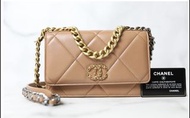 Chanel 19 WOC wallet on chain 21p color caramel 焦糖啡