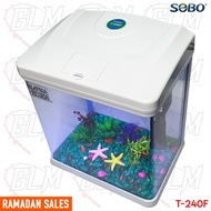 SOBO Mini Aquarium Set T-240F &amp; AQUANICE Mini Aquarium Fish Tank Set Lengkap (Pump, Filter, Led Light)