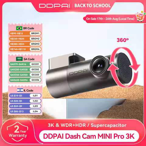 DDPAI MINI Pro Dash Cam 3K HDR 1620P Car DVR with WiFi Night Vision WDR Voice Control 24H Parking Mo