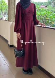 BigSize Dress Gamis Adeva Dress Gamis Tunik Hijab Irise Wanita korea A Line Pantai Midi Casual Tunik