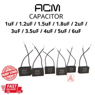 CBB61 Fan Capacitor Kapasitor Kipas Siling Exhaust Fan 1uF 1.2uF 1.5uF 1.8uF 2uF 2.5uF  3uF 3.5uF 4u