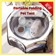 【NTT PETSTORE】 Portable Folding Pet Tent Cat Dog Cage House Cattery Fences Outdoor Travel Cats Delivery Room Sangkar