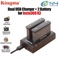 KingMa For INSTA360 X5 / X4 / X3 / ONE X2 USB Dual Charger Battery Charging For Insta 360 One X2 X3 