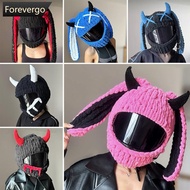 FOREVERGO Motorcycle Helmet Covers Helmet Decorations Full Rabbit Plush Motocross Full Face Off Road