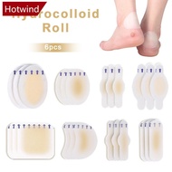 HOTWIND 6Pcs Soft Gel Hydrocolloid Patch Blister Protector Self Adhesive Foot Patch Invisible Waterp