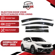 Honda CRV 2017-2025 Injection Door Visor Chrome With Stainless Steel Lining 4 Door
