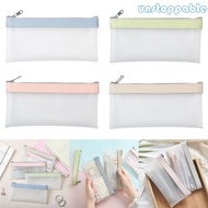 FL Clear Pencil Case Pen Case Zipper Pouch Stationery Bag Pencil Holder for Student
