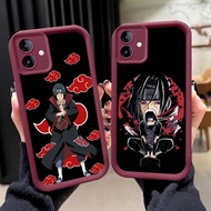 Soft Case for Samsung A04 A04E M04 A03 A05 A06 F04 C-4 Naruto Itachi Burgundy