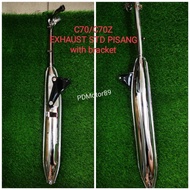 HONDA C70 EXHAUST (STD) PISANG WITH BRACKET (AA)✨