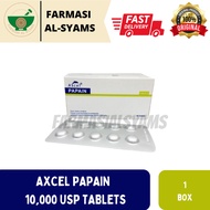 AXCEL PAPAIN 10,000USP TABLET 1 BOX/ 100 TABS