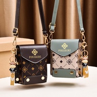 Z Zhibo Mobile Phone Bag Messenger Bag Female Fashion Trend One-Shoulder Retro Small Square Bag Mini