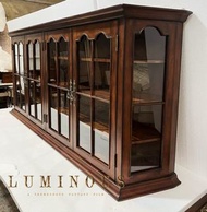 英式中古Vintage復古典雅三面玻璃陳列櫃,展示櫃,茶水櫃.壁櫃.呎吋接受訂製.170L X 30D X 80H CM