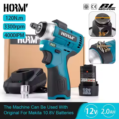 Hormy Brushless 120N.m Electric Impact Wrench 3/8 Inch Mini Cordless Torque Power DIY Tools For Maki
