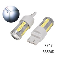 2pcs A Set LED 7443 7444 33 Lights White Light 6000K Decoding Highlight Fog Reversing Turn Signals B