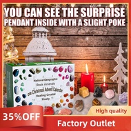 Christmas Advent Calendar, Crystal Ore 24 Days Christmas Countdown Calendar, Minerals Gift Box, Adve