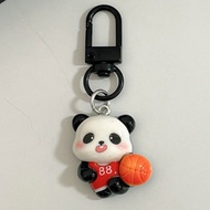 SZGM0002 Athlete Panda resin cartoon keychain, backpack pendant, Christmas gift for kids