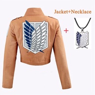 【COSER 77】เสื้อแจ็คเก็ตคอสเพลย์ Attack On Titan