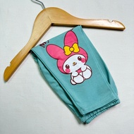 JUM กางเกงเด็ก กางเกงขายาว สีพื้นสกรีนลายน้องกระต่ายผูกโบว์  อายุ 6เดือน-2ปี Size S-M กางเกงเลคกิ้ง 