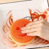 Warm Sensation Cotton PU Smiley Face Style Cleaning Wipe Smiley Face Sponge Wipe Honeycomb Sponge Ho