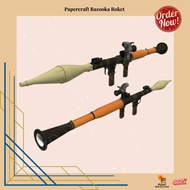 Bazooka Papercraft Paper Craft Puzzle Rocket RPG Launcher - Without Guide