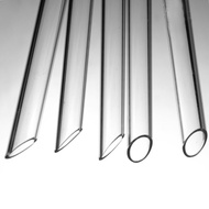 23cm 20cm 25cm Extended Transparent Pointed Slanted Environmentally Friendly Glass Straw Heat Resist