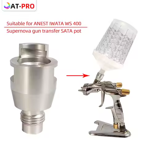 ANEST IWATA WS400 Spray Gun Connector Disposable Watering Can Fittings Spray Gun Cup Adapter For SAT