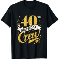 40Th Birthday Crew 40Th Bday Party Squad Friends Crown Unisex T-Shirt
